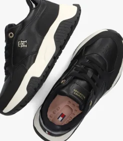 zwarte tommy hilfiger lage sneakers low cut lace-up
