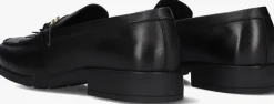 zwarte tommy hilfiger loafers th chain fringe leather loafer