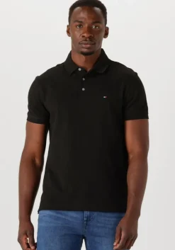 zwarte tommy hilfiger polo core 1985 slim polo