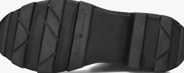 zwarte tommy hilfiger regenlaarzen rubber flag cleated rainboot