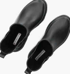 zwarte tommy hilfiger regenlaarzen rubber flag cleated rainboot