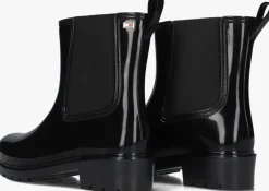 zwarte tommy hilfiger regenlaarzen flag rainboot
