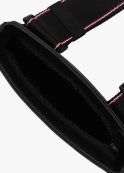 zwarte tommy hilfiger reportertas th corp mini crossover