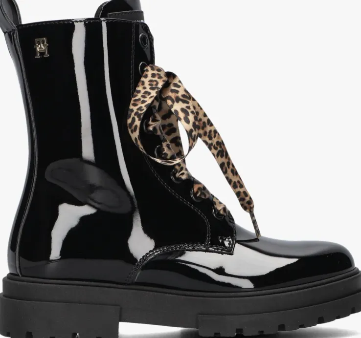 zwarte tommy hilfiger veterboots 34026