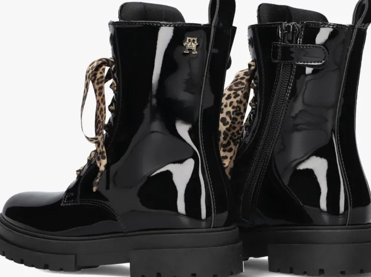 zwarte tommy hilfiger veterboots 34026