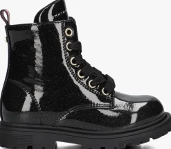 zwarte tommy hilfiger veterboots 33564
