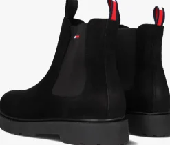 zwarte tommy jeans chelsea boots tommy jeans suede chelsea boot