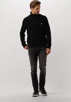 zwarte tommy jeans coltrui tjm slim xs badge rollneck