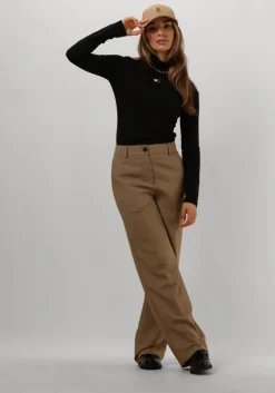 zwarte tommy jeans coltrui tjw slim badge mockneck