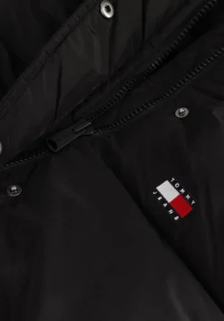 zwarte tommy jeans gewatteerde jas tjw alaska long puffer