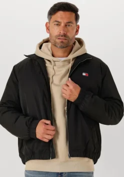 zwarte tommy jeans jack tjm essential padded jacket ext