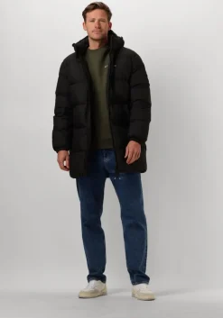 zwarte tommy jeans parka's tjm essential down parka