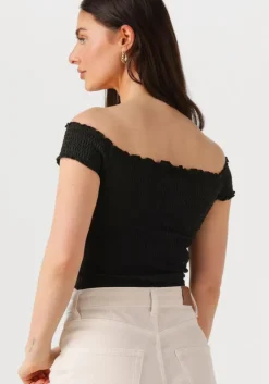 zwarte tommy jeans top tjw crp smock top