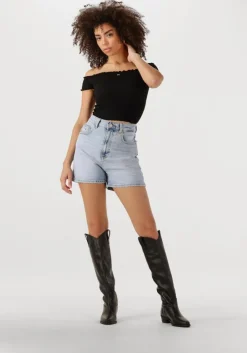 zwarte tommy jeans top tjw crp smock top