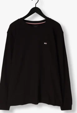 zwarte tommy jeans trui tjm reg waffle l/s tee