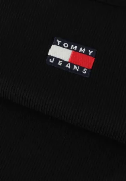 zwarte tommy jeans t-shirt twj slim badge rib tee