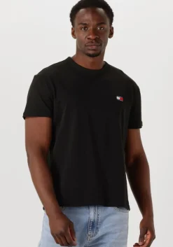 zwarte tommy jeans t-shirt tjm reg badge tee ext