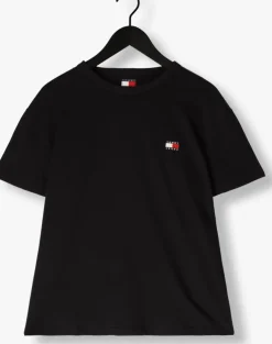 zwarte tommy jeans t-shirt tjm reg badge tee ext