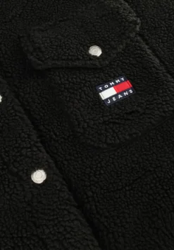 zwarte tommy jeans vest shirts/woven tops