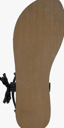 zwarte ton & ton platte sandalen il112