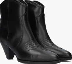 zwarte toral enkellaarsjes cream