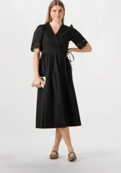 zwarte twinset milano midi jurk 251tt2091