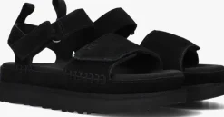 zwarte ugg platte sandalen w goldenstar