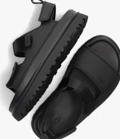 zwarte ugg platte sandalen k goldenglow