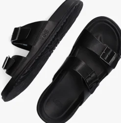 zwarte ugg slippers m wainscott buckle slide