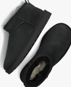 zwarte ugg vachtlaarzen w classic ultra mini