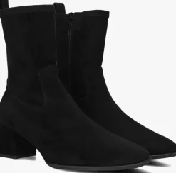 zwarte unisa enkellaarsjes langley