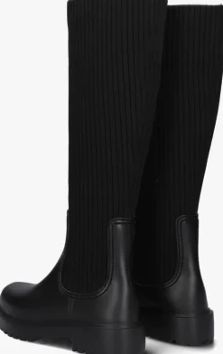 zwarte unisa hoge laarzen falerce