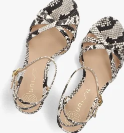 zwarte unisa sandalen met hak nombu