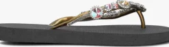 zwarte uzurii teenslippers chrystal marilyn