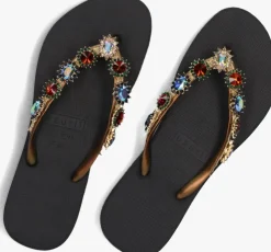 zwarte uzurii teenslippers monroe