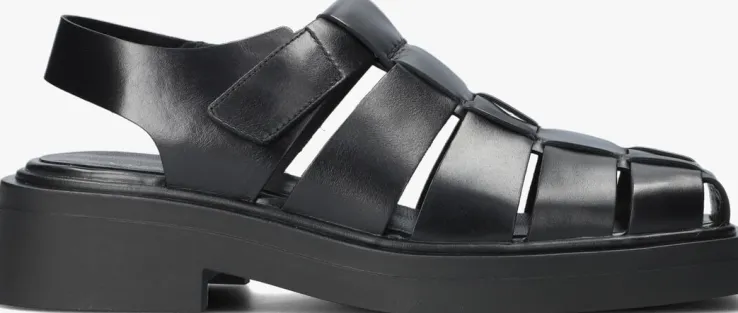 zwarte vagabond shoemakers platte sandalen eyra 301