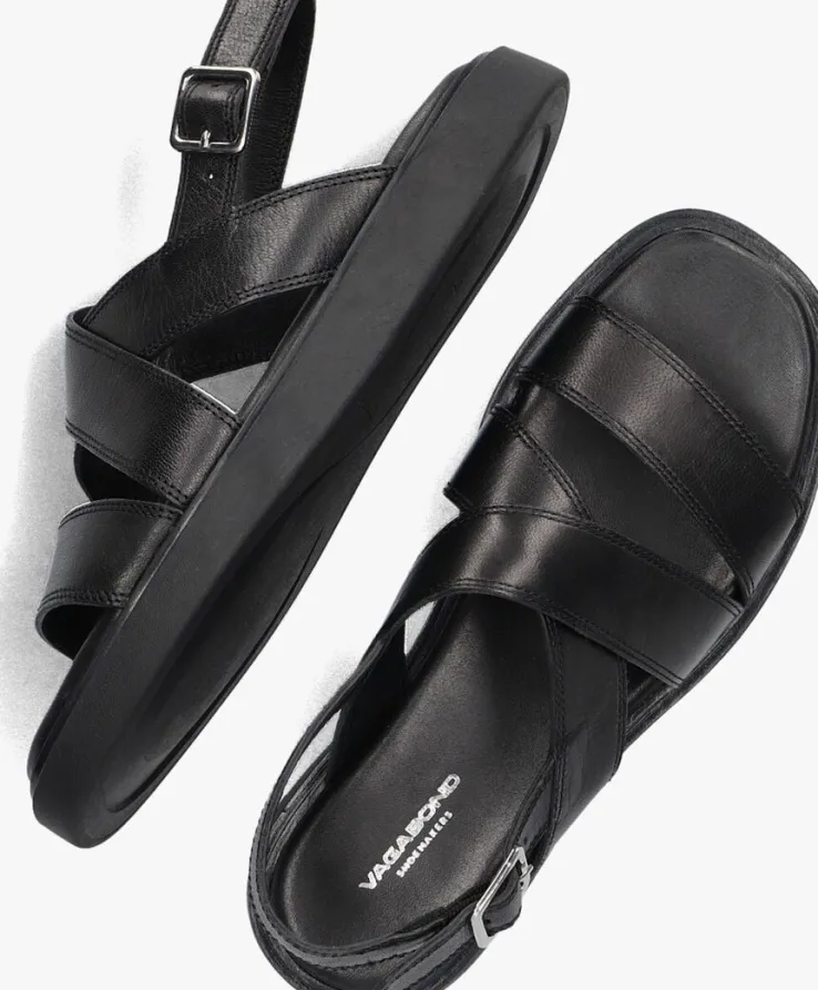 zwarte vagabond shoemakers platte sandalen connie 401