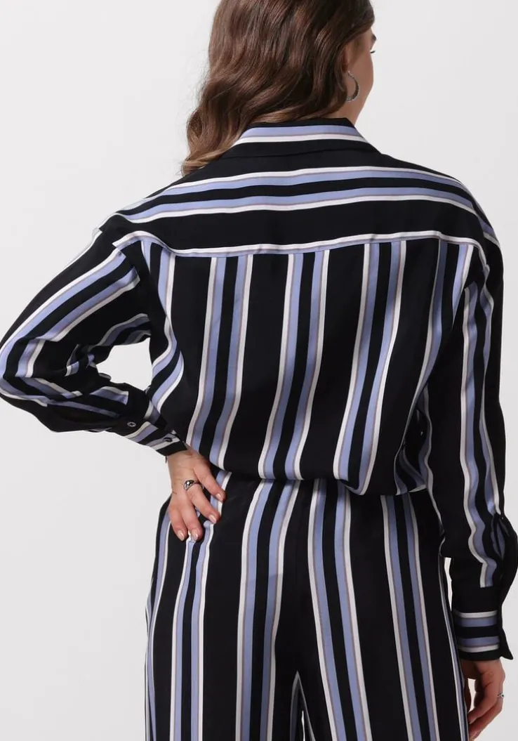 zwarte vanilia blouses blouse striped fit adjustable