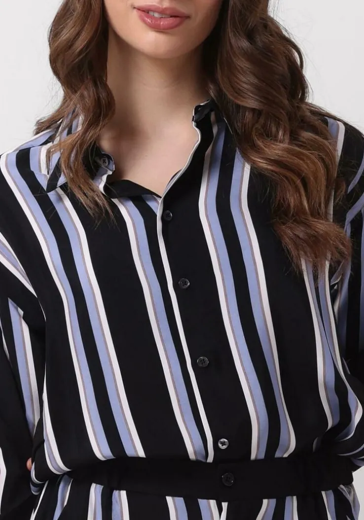zwarte vanilia blouses blouse striped fit adjustable