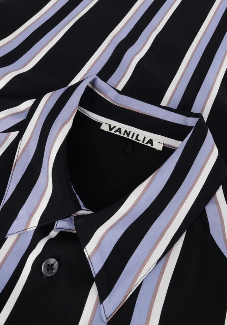 zwarte vanilia blouses blouse striped fit adjustable