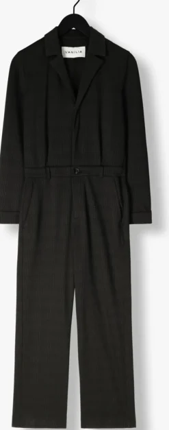 zwarte vanilia jumpsuit tricot pattern jumpsuit