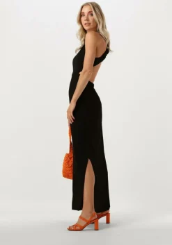 zwarte vanilia maxi jurk resort cross