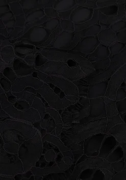 zwarte vanilia midirok lace pencil skirt