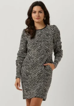 zwarte vanilia mini jurk zebra gold mini