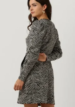 zwarte vanilia mini jurk zebra gold mini
