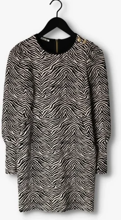 zwarte vanilia mini jurk zebra gold mini