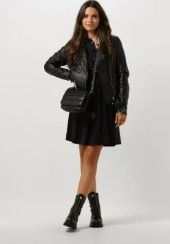 zwarte vanilia mini jurk romantic structure dress