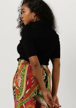 zwarte vanilia trui top rib stitch