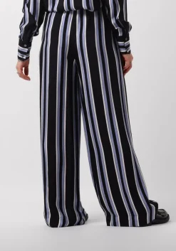 zwarte vanilia wijde broek striped wide leg