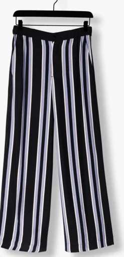 zwarte vanilia wijde broek striped wide leg